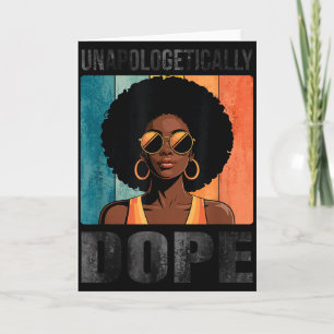 Unverblümt Retro Afro Schwarze Frau Karte