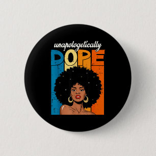 Unverblümt Schwarze Geschichte Afro Melanin Mädche Button