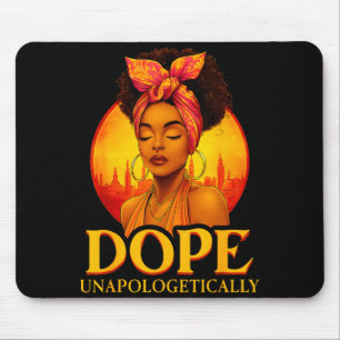 Unverblümt Schwarze Geschichte Afro Melanin Mädche Mousepad