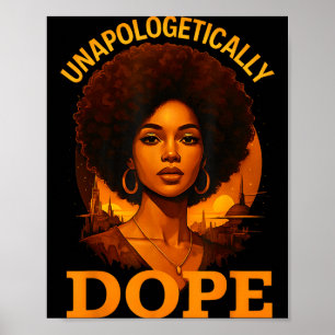Unverblümt Schwarze Geschichte Afro Melanin Mädche Poster