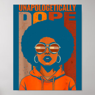 Unverblümt schwarzer Stolz Melanin afrikanisch Poster