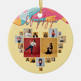 Unverblümte Personalisierte Weibliche Fotocollage Keramik Ornament