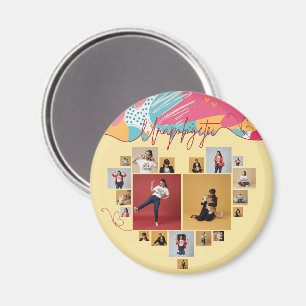 Unverblümte Personalisierte Weibliche Fotocollage Magnet