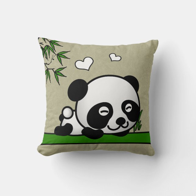 Unverdächtiger Panda Kissen (Vorderseite)