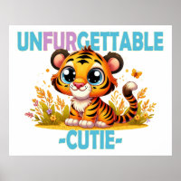 Unvergesslich Süße lustige Wortspiel. Baby-Tiger C
