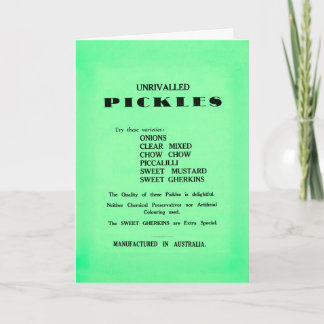 Unvergleichliche Pickles-Grußkarte Karte