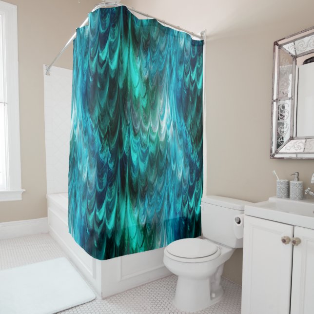 unvergleichlicher Kelpie Teal : Duschvorhang (Beispiel)