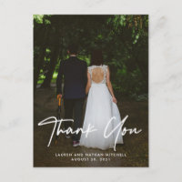Unverkennbar | White Script Wedding Foto Vielen Da