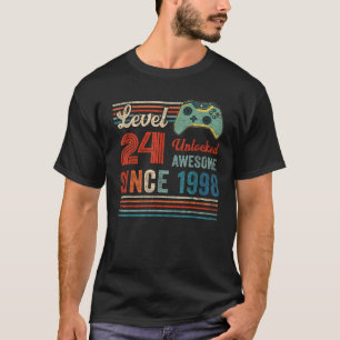 Unverriegeltes Game der Stufe 24 Geburtstag, 24-jä T-Shirt