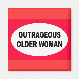 Unverschämte ältere Frau Magnet