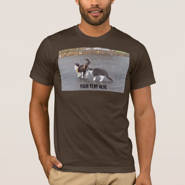 Unverschämte Katzen in der Straße T-Shirt (Vorderseite)