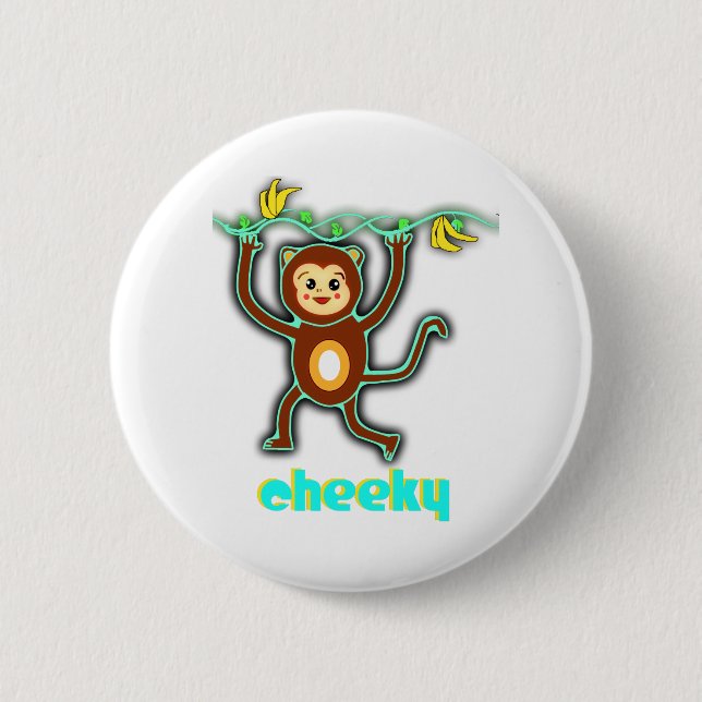 unverschämter Affeknopf Button (Vorderseite)