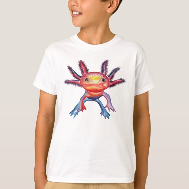 Unverschämter Axolotlentwurf T - Shirt (Vorderseite)