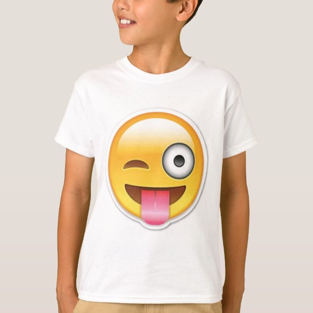 Unverschämter emoji Wink T-Shirt (Vorderseite)