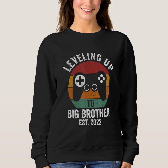 Unverschlossene Boys mit Big Bro bis zu großen Bro Sweatshirt (Vorderseite)
