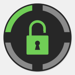 Unverschlossene Errungenschaft Runder Aufkleber