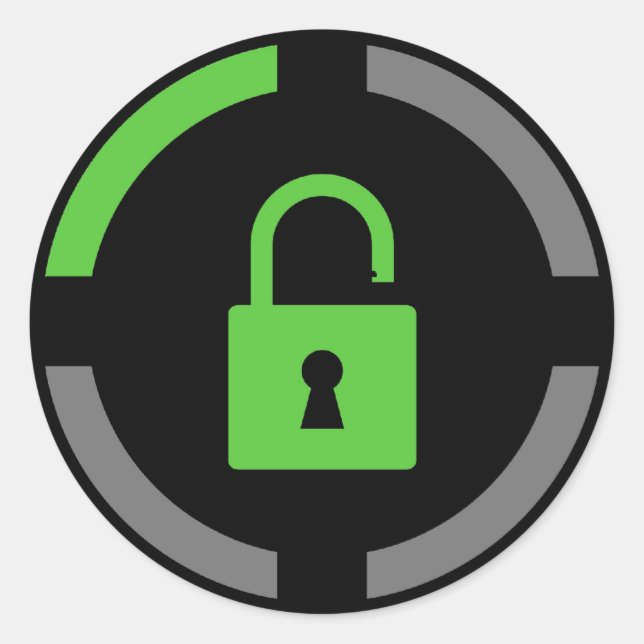 Unverschlossene Errungenschaft Runder Aufkleber (Vorderseite)