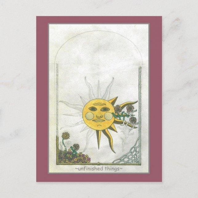 Unvollendete Dinge Postkarte (Vorderseite)