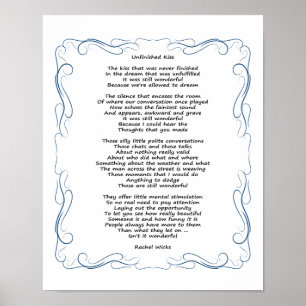 Unvollendetes Kussgedicht Poster