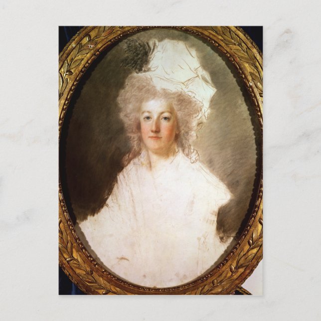 Unvollendetes Portrait von Marie-Antoinette Postkarte (Vorderseite)