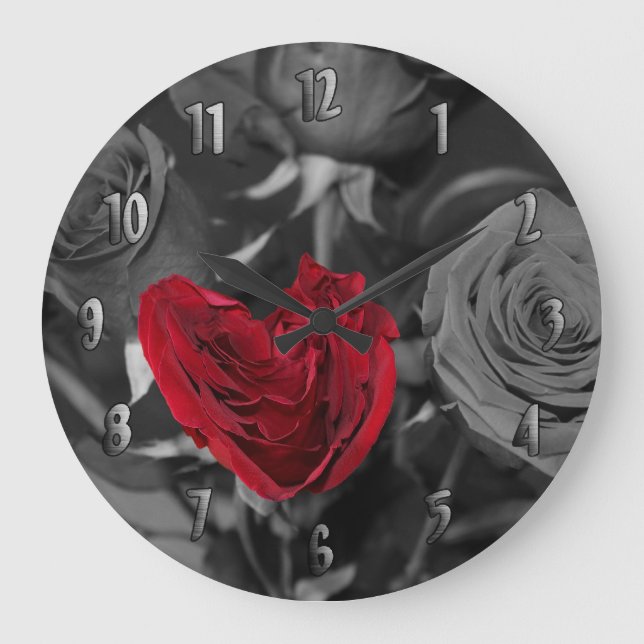 Unvollkommenheit Clock with Numbers Große Wanduhr (Vorderseite)