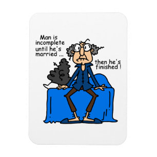 Unvollständiger dann fertiger Heirat-Spaß Magnet