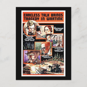 Unvorsichtiger Vortrag bringt Tragödie in Kriegsze Postkarte