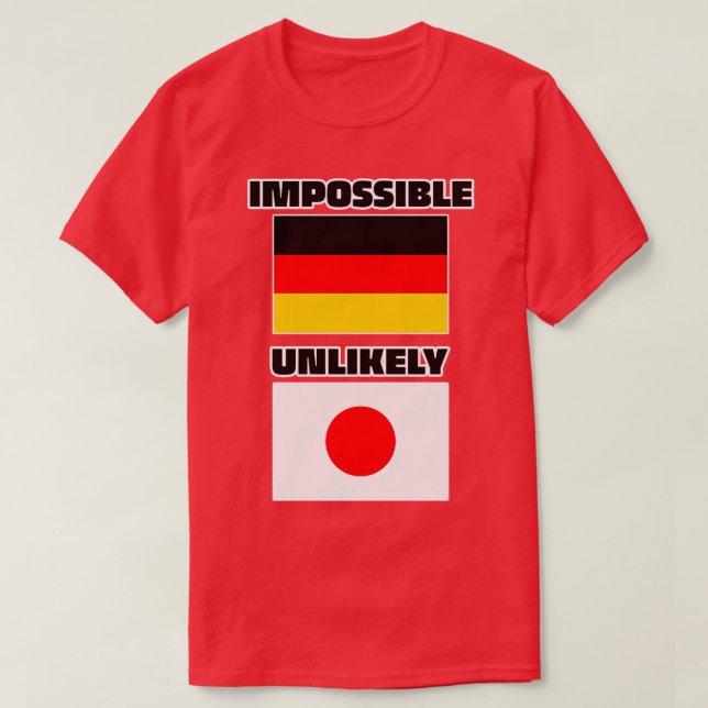 Unwahrscheinliches Deutschland Japan T-Shirt (Design vorne)