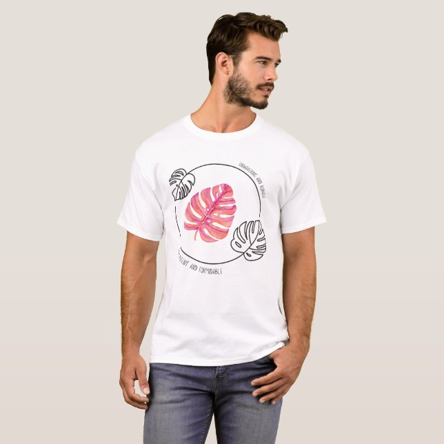 Unwavering Monstera: Strong & Bold T-shirt (Vorne ganz)