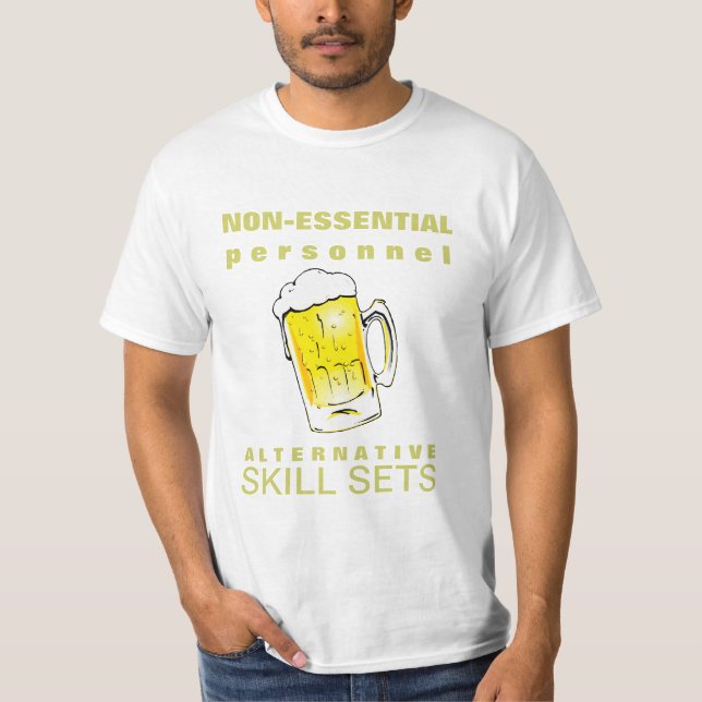 Unwesentliches Personal-Bier-trinkende T-Shirt (Vorderseite)