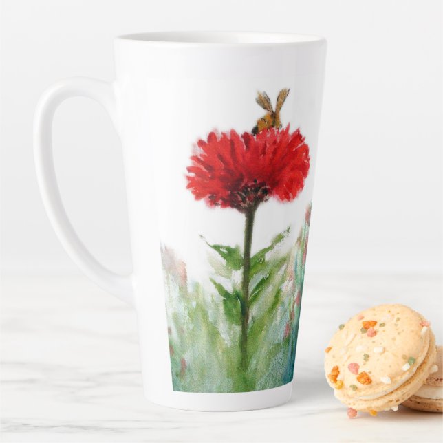 "Unwiderstehlich." Links, große, latte Tasse. Milchtasse (Beispiel)