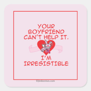 unwiderstehlich quadratischer aufkleber