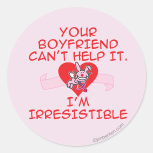 unwiderstehlich runder aufkleber