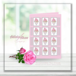 Unwiderstehliche Eiscreme - Einladung/ Gruß/ Feiertagskarte