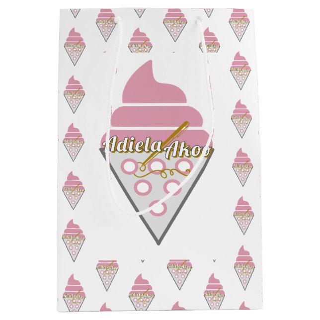 Unwiderstehliche Eiscreme-Geschenktasche von Adiel Mittlere Geschenktüte (Vorderseite)