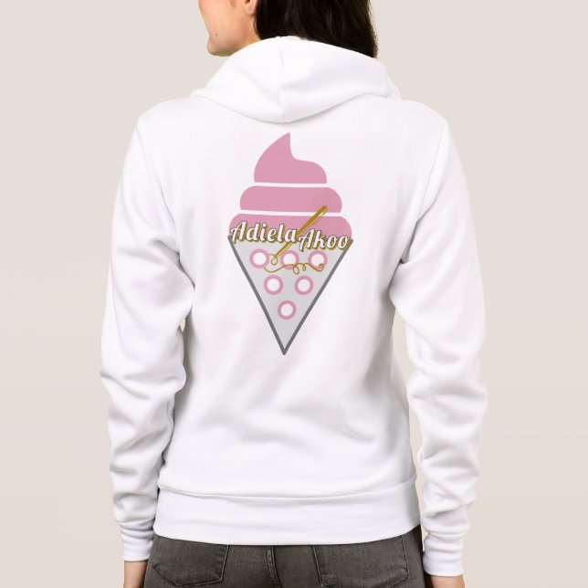 Unwiderstehliche Eiscreme Vollzipfel Hoodie (Rückseite)