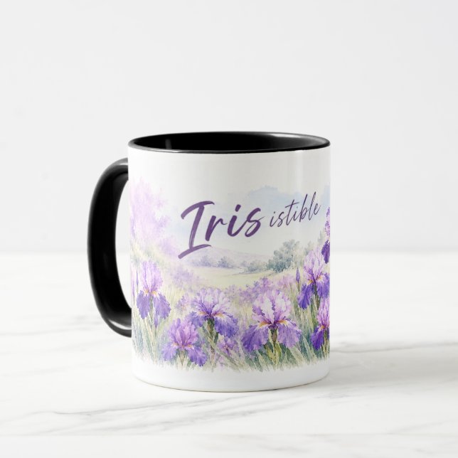 Unwiderstehliche Iris für Frühlingsgärtner Tasse (Vorderseite Links)