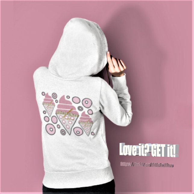 Unwiderstehliches Eiscreme-Lizenz-Vollzipfel-Hoodi Hoodie (Irresistible Ice Cream Liquorice Hoodie by Poet Adiela Akoo. Love it? GET it! Shop the collection!)