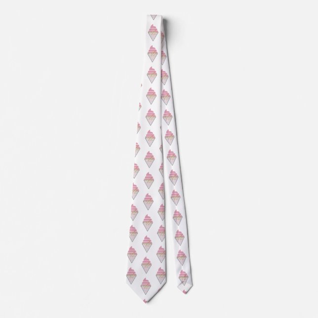 Unwiderstehliches Eiscreme Neck Tie von Adiela Ako Krawatte (Vorderseite)