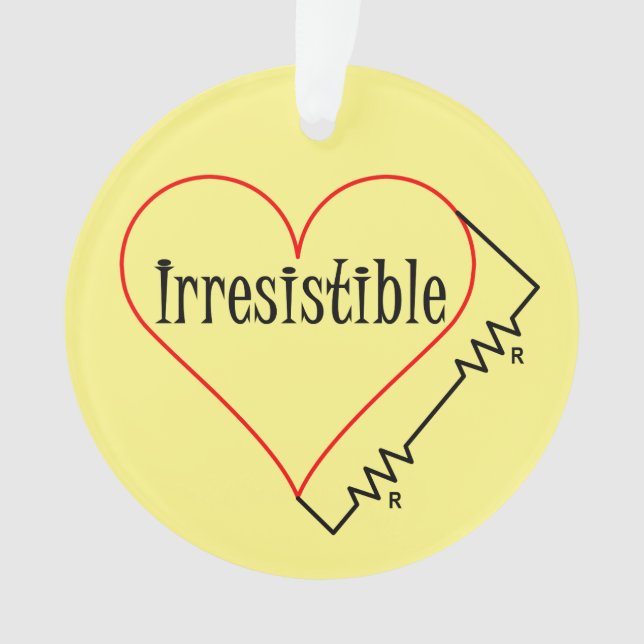 Unwiderstehliches Herz Ornament (Vorderseite)