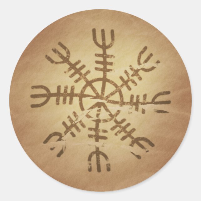 Unwiderstehlichkeit Alte isländische Magie Runder Aufkleber (Vorderseite)