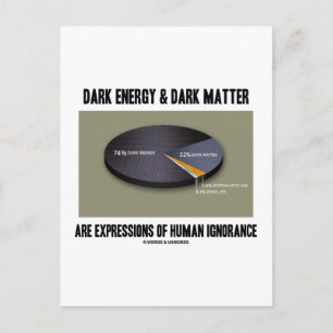 Unwissenheit über dunkle Energie und dunkle Materi Postkarte