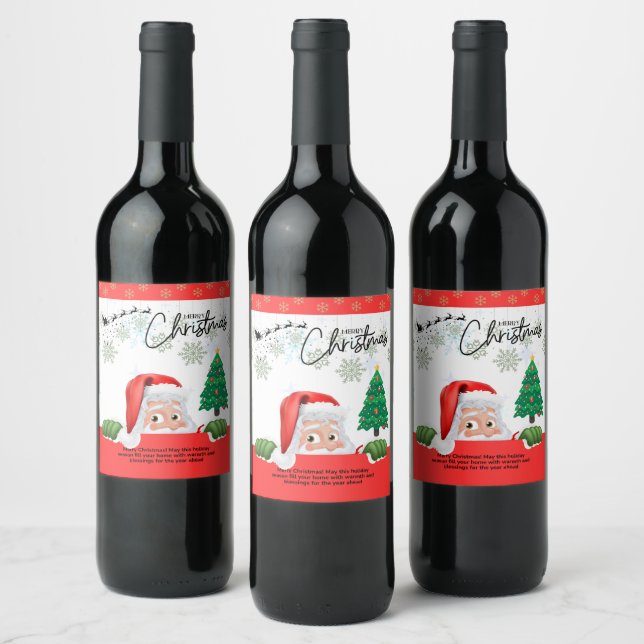 Unwrap Joy: Best Holiday Gift! Weinetikett (Flaschen)