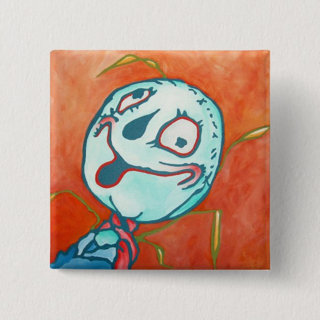 Unze Pinback - Vogelscheuche Button (Vorderseite)