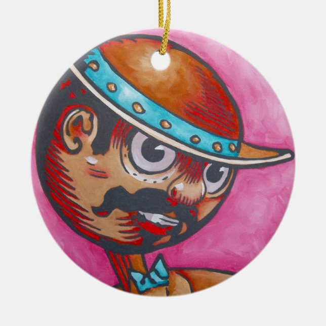 Unze-Verzierung - Tik-Tok Keramikornament (Vorne)