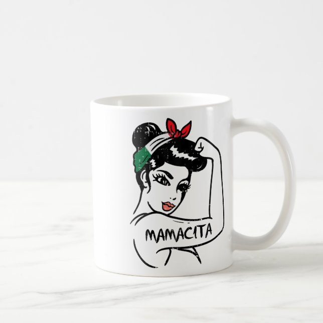 Unzerbrechlich mexikanische Rosie Woman Mamacita C Kaffeetasse (Rechts)