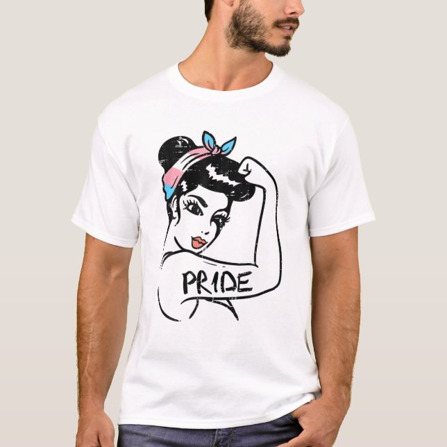 Unzerbrechlich starker weiblicher Transgender-Tran T-Shirt (Vorderseite)