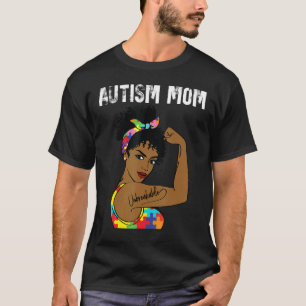 Unzerbrechliche Autismus-Mutter Afroamerikanerin T-Shirt