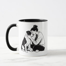 Unzerbrechliche Bindung zwischen Hund und Mensch Tasse