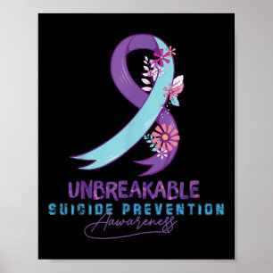 Unzerbrechliche Depression Suizidprävention Poster